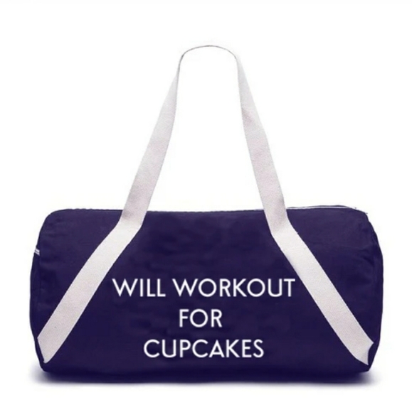Private Party duffle - Will Workout For Cupcakes - Picture 1 of 2
